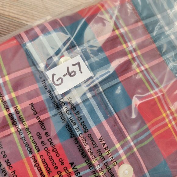 J. Crew Slim Fit Button Down Mens Size S Shirt Cotton Plaid Red Casual - Picture 8 of 8